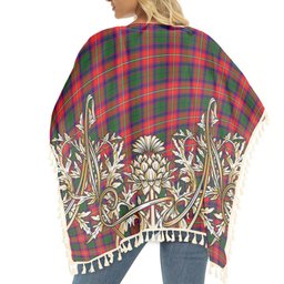 ScotsTee Shop Scottish Wauchope Tartan Scotland Royal Golden Thistle Square Fringed Shawl