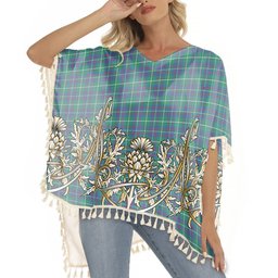 ScotsTee Shop Scottish Inglis Ancient Tartan Scotland Royal Golden Thistle Square Fringed Shawl