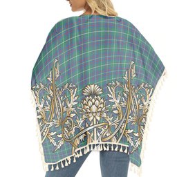 ScotsTee Shop Scottish Inglis Ancient Tartan Scotland Royal Golden Thistle Square Fringed Shawl