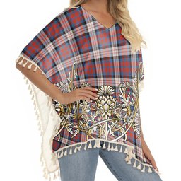 ScotsTee Shop Scottish MacDonald Dress Irish Ancient Tartan Scotland Royal Golden Thistle Square Fringed Shawl