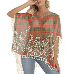 ScotsTee Shop Scottish MacAulay Ancient Tartan Scotland Royal Golden Thistle Square Fringed Shawl