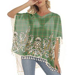 ScotsTee Shop Scottish Strachan Hunting Ancient Tartan Scotland Royal Golden Thistle Square Fringed Shawl