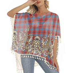 ScotsTee Shop Scottish Wishart Dress Ancient Tartan Scotland Royal Golden Thistle Square Fringed Shawl