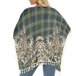 ScotsTee Shop Scottish Todd Tartan Scotland Royal Golden Thistle Square Fringed Shawl