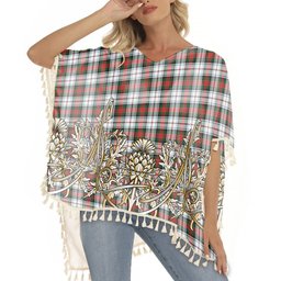 ScotsTee Shop Scottish MacDuff Dress Modern SC Tartan Scotland Royal Golden Thistle Square Fringed Shawl