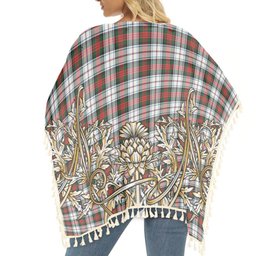 ScotsTee Shop Scottish MacDuff Dress Modern SC Tartan Scotland Royal Golden Thistle Square Fringed Shawl