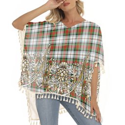 ScotsTee Shop Scottish McDuff Dress Ancient Tartan Scotland Royal Golden Thistle Square Fringed Shawl
