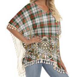 ScotsTee Shop Scottish McDuff Dress Ancient Tartan Scotland Royal Golden Thistle Square Fringed Shawl