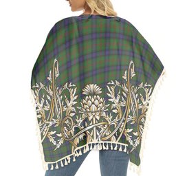 ScotsTee Shop Scottish Park Tartan Scotland Royal Golden Thistle Square Fringed Shawl