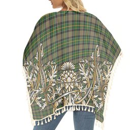 ScotsTee Shop Scottish Hamilton of Brandon Tartan Scotland Royal Golden Thistle Square Fringed Shawl