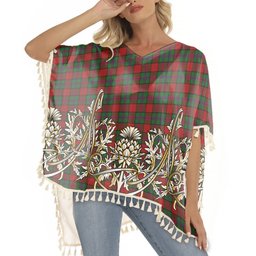 ScotsTee Shop Scottish Plummer Tartan Scotland Royal Golden Thistle Square Fringed Shawl