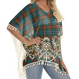 ScotsTee Shop Scottish Langston Tartan Scotland Royal Golden Thistle Square Fringed Shawl