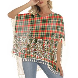 ScotsTee Shop Scottish MacLachlan Hunting Modern Tartan Scotland Royal Golden Thistle Square Fringed Shawl