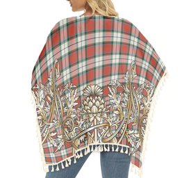 ScotsTee Shop Scottish Rose Dress Ancient Tartan Scotland Royal Golden Thistle Square Fringed Shawl