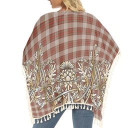 ScotsTee Shop Scottish McBrayer Dress Tartan Scotland Royal Golden Thistle Square Fringed Shawl
