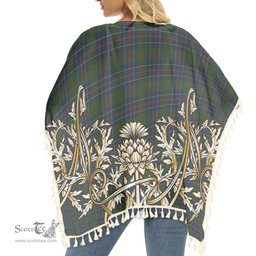 ScotsTee Shop Scottish MacHardy Tartan Scotland Royal Golden Thistle Square Fringed Shawl