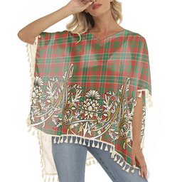 ScotsTee Shop Scottish Russell USA Ancient Tartan Scotland Royal Golden Thistle Square Fringed Shawl