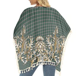 ScotsTee Shop Scottish Harris Steven Tartan Scotland Royal Golden Thistle Square Fringed Shawl