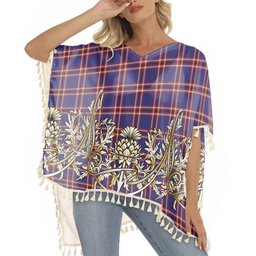 ScotsTee Shop Scottish Laing of Archiestown Tartan Scotland Royal Golden Thistle Square Fringed Shawl
