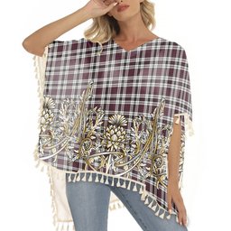 ScotsTee Shop Scottish Little Dress Modern Tartan Scotland Royal Golden Thistle Square Fringed Shawl