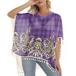 ScotsTee Shop Scottish Learmonth Family Herts Tartan Scotland Royal Golden Thistle Square Fringed Shawl