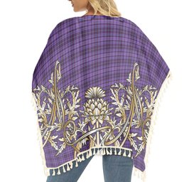 ScotsTee Shop Scottish Learmonth Family Herts Tartan Scotland Royal Golden Thistle Square Fringed Shawl