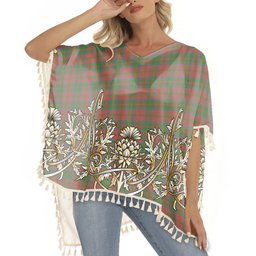 ScotsTee Shop Scottish McDonald of Glencoe Ancient Tartan Scotland Royal Golden Thistle Square Fringed Shawl