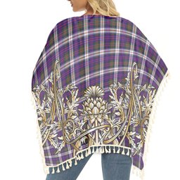 ScotsTee Shop Scottish MacDonald Dress Modern SC Tartan Scotland Royal Golden Thistle Square Fringed Shawl