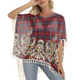 ScotsTee Shop Scottish YMCA Tartan Scotland Royal Golden Thistle Square Fringed Shawl