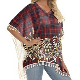 ScotsTee Shop Scottish YMCA Tartan Scotland Royal Golden Thistle Square Fringed Shawl