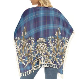 ScotsTee Shop Scottish McKerrell of Hillhouse Tartan Scotland Royal Golden Thistle Square Fringed Shawl