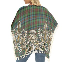 ScotsTee Shop Scottish McDuff Hunting Ancient Tartan Scotland Royal Golden Thistle Square Fringed Shawl