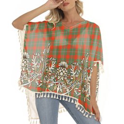ScotsTee Shop Scottish MacGregor Ancient Tartan Scotland Royal Golden Thistle Square Fringed Shawl