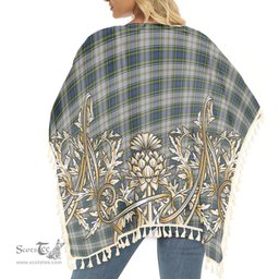 ScotsTee Shop Scottish Gordon Dress 4 Tartan Scotland Royal Golden Thistle Square Fringed Shawl
