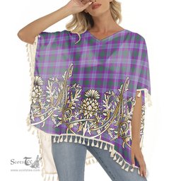 ScotsTee Shop Scottish Lang Ancient Clan Tartan Scotland Royal Golden Thistle Square Fringed Shawl