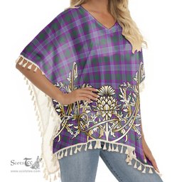 ScotsTee Shop Scottish Lang Ancient Clan Tartan Scotland Royal Golden Thistle Square Fringed Shawl