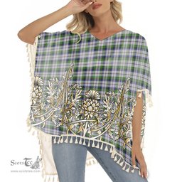ScotsTee Shop Scottish Mcnaghten Dress Tartan Scotland Royal Golden Thistle Square Fringed Shawl