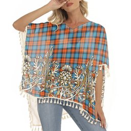 ScotsTee Shop Scottish MacLachlan Ancient Tartan Scotland Royal Golden Thistle Square Fringed Shawl