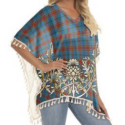 ScotsTee Shop Scottish Traill Tartan Scotland Royal Golden Thistle Square Fringed Shawl