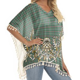 ScotsTee Shop Scottish Spens Fragment Ancient Clan Tartan Scotland Royal Golden Thistle Square Fringed Shawl