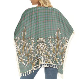 ScotsTee Shop Scottish Spens Fragment Ancient Clan Tartan Scotland Royal Golden Thistle Square Fringed Shawl