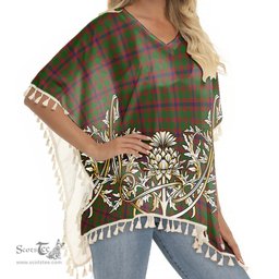 ScotsTee Shop Scottish Skene Modern Tartan Scotland Royal Golden Thistle Square Fringed Shawl