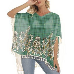 ScotsTee Shop Scottish Ross Hunting Ancient Tartan Scotland Royal Golden Thistle Square Fringed Shawl