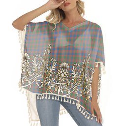 ScotsTee Shop Scottish McIntyre Ancient Tartan Scotland Royal Golden Thistle Square Fringed Shawl