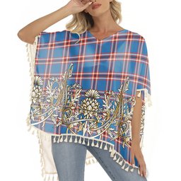 ScotsTee Shop Scottish Laing of Archiestown Ancient Tartan Scotland Royal Golden Thistle Square Fringed Shawl