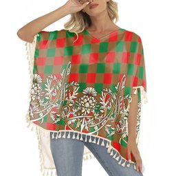 ScotsTee Shop Scottish Moncreiffe Modern Tartan Scotland Royal Golden Thistle Square Fringed Shawl