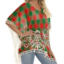 ScotsTee Shop Scottish Moncreiffe Modern Tartan Scotland Royal Golden Thistle Square Fringed Shawl