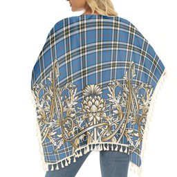 ScotsTee Shop Scottish McTavish Dress Modern Tartan Scotland Royal Golden Thistle Square Fringed Shawl