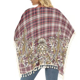 ScotsTee Shop Scottish McFarlane Dress Modern Tartan Scotland Royal Golden Thistle Square Fringed Shawl