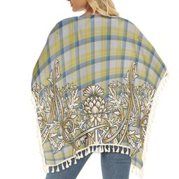 ScotsTee Shop Scottish MacGrath Tartan Scotland Royal Golden Thistle Square Fringed Shawl